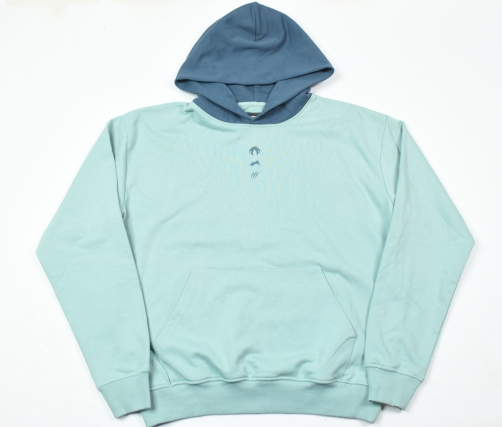 Alphalete Three Pillar Heavyweight Hoodie Mens Medium Blue Long Sleeve Pullover